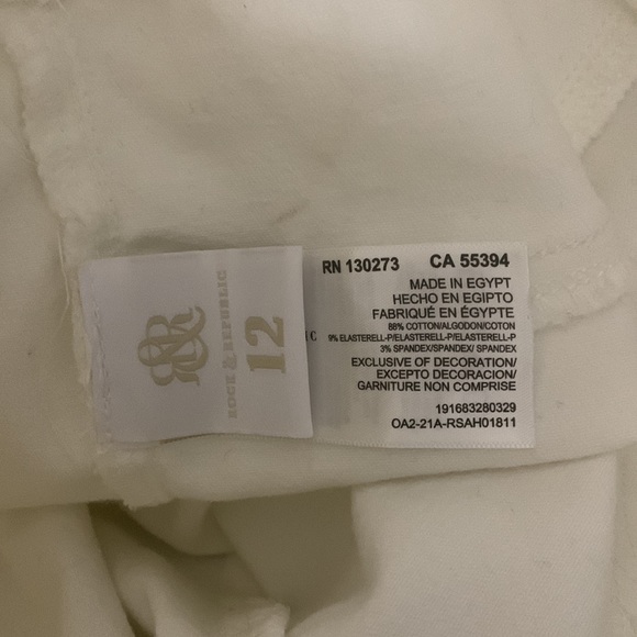 👖⚪️Rock & Republic Jeans - White - Stretch Pull-On Denim - Size 12 - Picture 7 of 7
